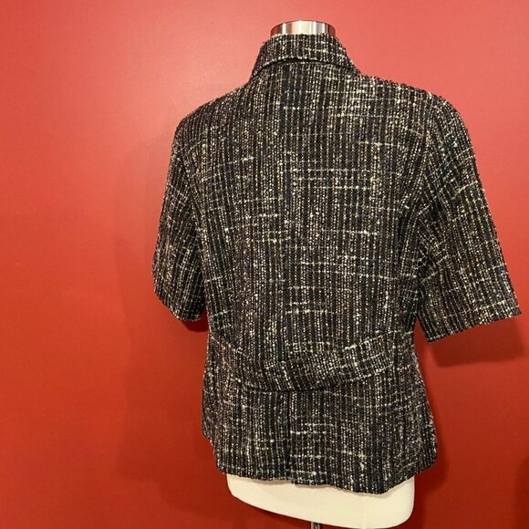 Coldwater Creek Women's Tweed Elbow Sleeve Jacket - Size 16 - NWT - Picture 2 of 3